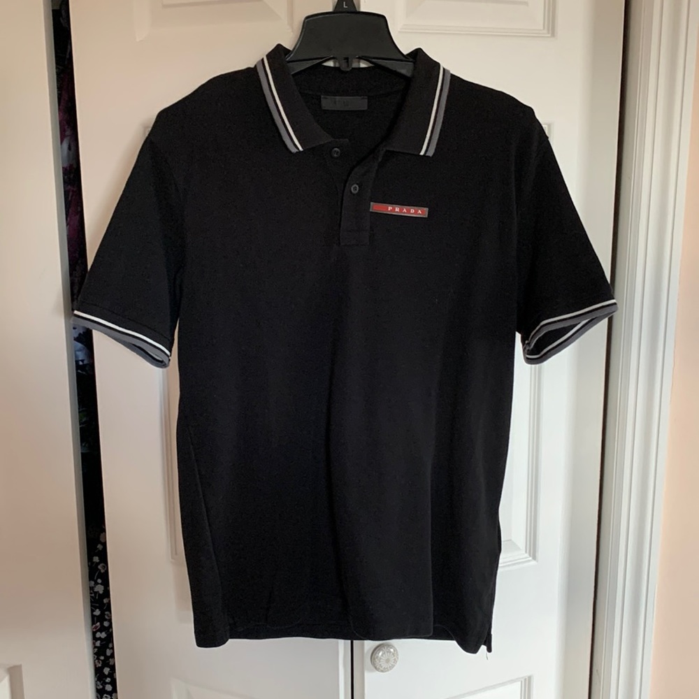 Prada Boy’s Black Polo Shirt